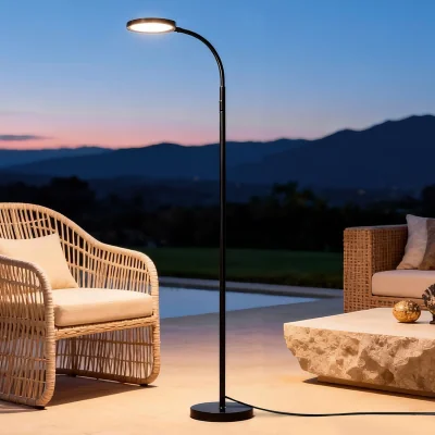 The Range 12W LED Standing Floor Lamp Dimmable Reading Light - Black