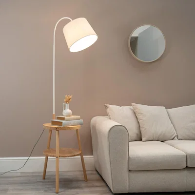 The Range Crowther Tripod Storage Floor Lamp with LED Bulb - Brown