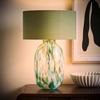 The Range Belinda Confetti Glass Table Lamp - Green / Yes