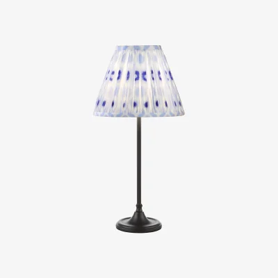 The Range Padme Table Lamp Matt Black Ikat Shade