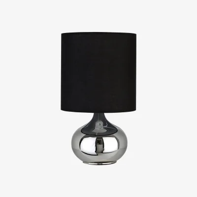 The Range Niko Black Fabric Shade Table Lamp - Black