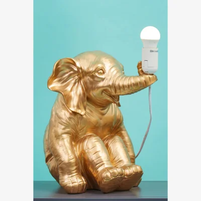 The Range Boho Elephant Lamp - Gold
