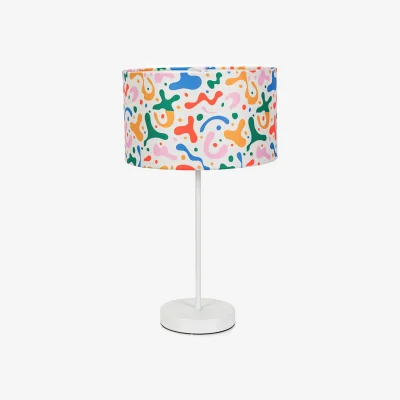 The Range Charlie White Table Lamp Abstract Shade - White / Bulb Not Included