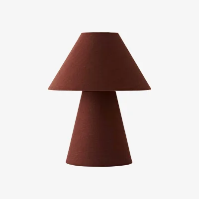 The Range Gigi Tapered Full Fabric Conical Shade Table Lamp - Brown / Yes - Brown