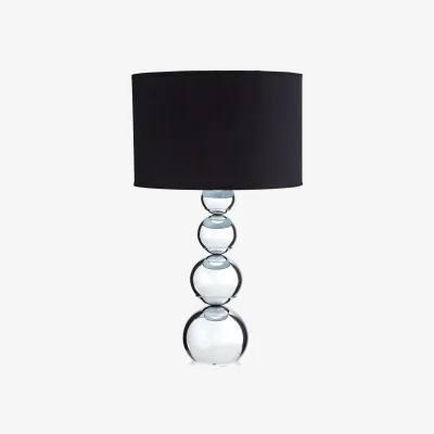 The Range Cameo Touch Table Lamp with Black Shade - Black