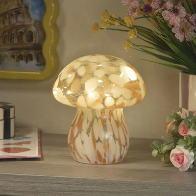 The Range Glass Mushroom Lamp - Orange