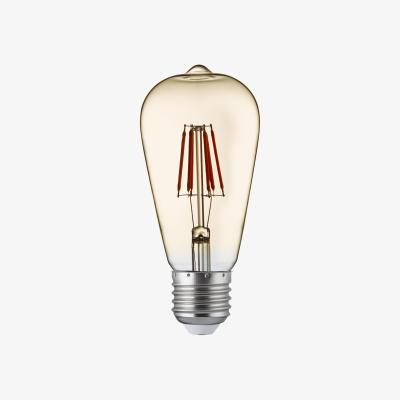 The Range Pack 5 Dimmable LED E27 Filament Squirrel Lamp - Amber Glass - Amber