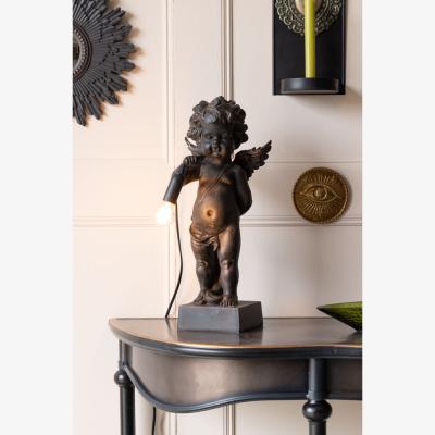 Rockett St George Quirky Black Cherub Table Lamp