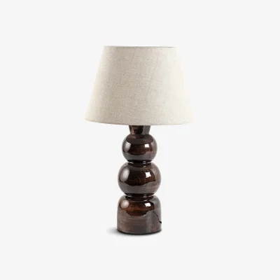 The Range Bubble Table Lamp - White & Brown