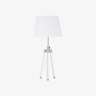 The Range Halia Nickel Finish Tripod Table Lamp - Silver