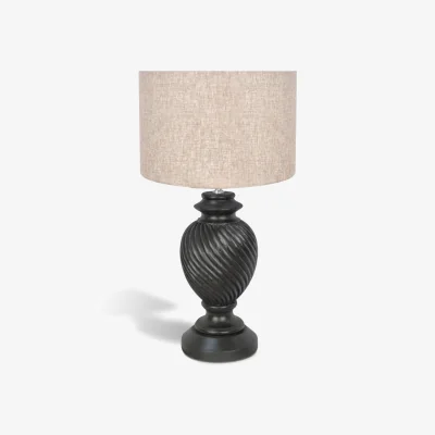 The Range Sable Twist Table Lamp - Black