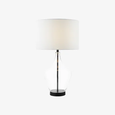 The Range Drago Table Lamp Glass Matt Black