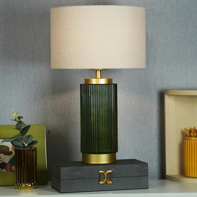 The Range Boden Glass Table Lamp - Green