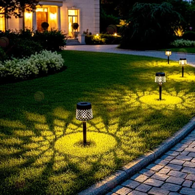 The Range Set of 2 Garden Glow Outdoor Floor Shadow Lights