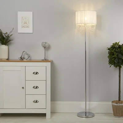 The Range Bellano Floor Lamp White - Chrome