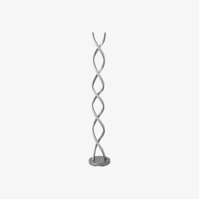 The Range Infinity Matte Silver Double Twist Integrated LED Floor Lamp - Silver / No - Silver