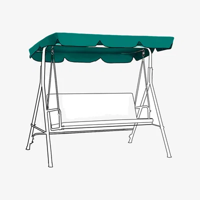 The Range Replacement Garden Hammock Swing Chair Cover - Green  / 135cm / 3