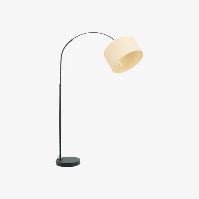The Range Louis Floor Lamp with Woven Shade - Natural