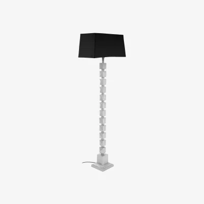The Range Macey Large Faceted Floor Lamp - Black