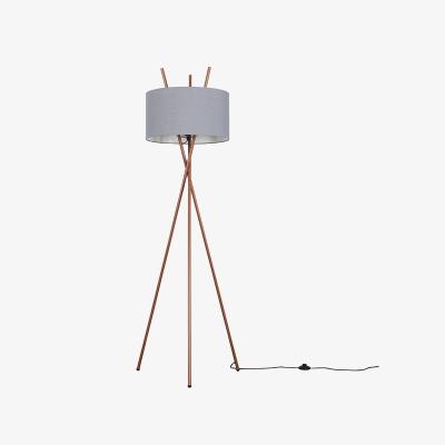 The Range Crawford Tripod Copper Floor Lamp Copper Shade - Brown