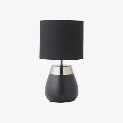 The Range Hurst Touch Touch Table Lamp with Drum Shade - Black / 0.72kg