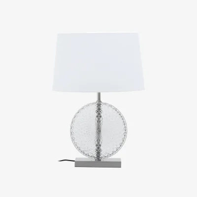The Range Zarni Glass And Brushed Chrome Table Lamp - Silver