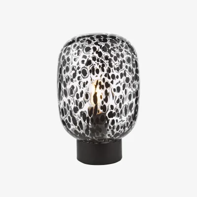The Range Gethin Table Lamp Black and Black Confetti Glass - Black
