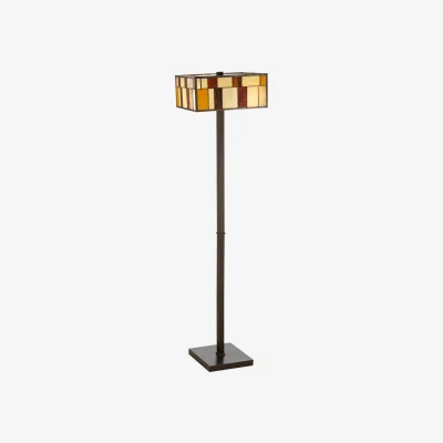 The Range Waldorf Square Deco Floor Lamp - Brown