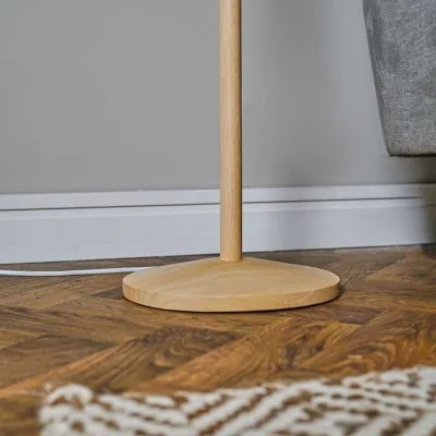 The Range Triston Wood Floor Lamp - Grey / No - Charcoal