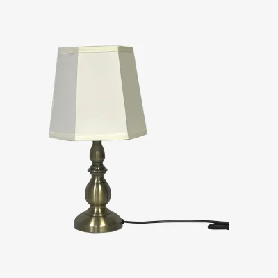 The Range Harvard Hexagon Shade Touch Table Lamp - Cream