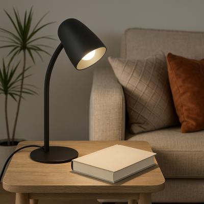 The Range Eglo Carlo Modern Steel Flexible Desk Lamp, Black - Black