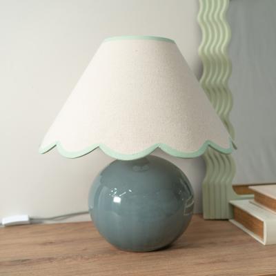The Range Bosco Eucalyptus Table Lamp Scallop Shade - Green