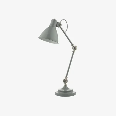 The Range Eunice Task Table Lamp Grey Satin Nickel