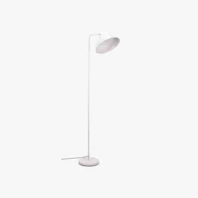 The Range Morris Floor Lamp with Angled Dome Shade with LED Bulb - White