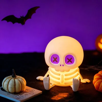 The Range Cute Skeleton Silicone Touch Night Light Rechargeable - White