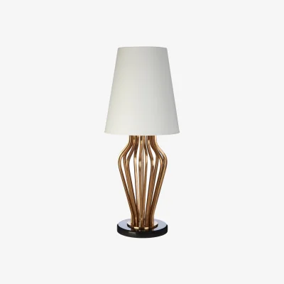 The Range Zada Gold and Black Angular Table Lamp - Gold