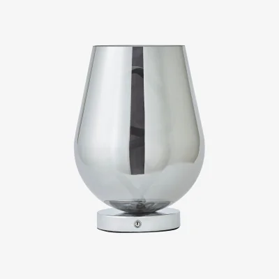 The Range Helix Smoked Glass Integrated LED Table Lamp - Smoked Grey