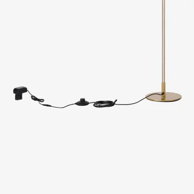 The Range Modern Dimmable LED Floor Light with Remote - Gold