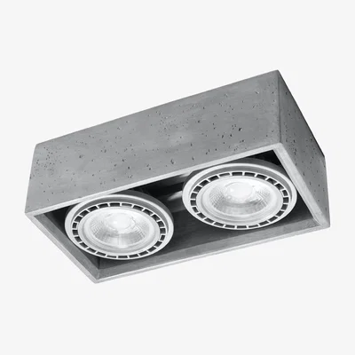 The Range Ceiling lamp QUATRO 2 concrete - gray