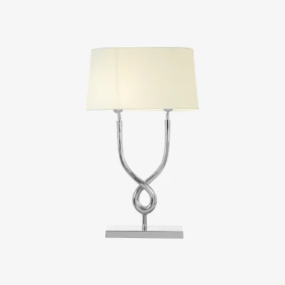 The Range Skye Table Lamp with Cross Base - Silver