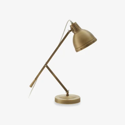 The Range Jasper Adjustable  Desk Lamp in Brass Finish
