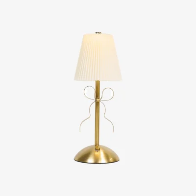 The Range Rechargeable Gold Bow Table Lamp