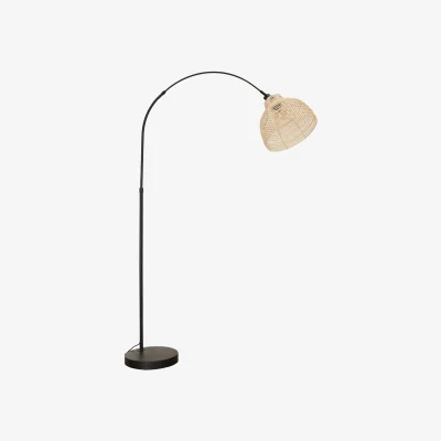 The Range Louis Floor Lamp with Basket Shade - Cream