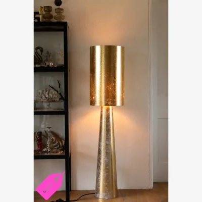 Rockett St George Gold Leafed Effect Floor Lamp - SECONDS