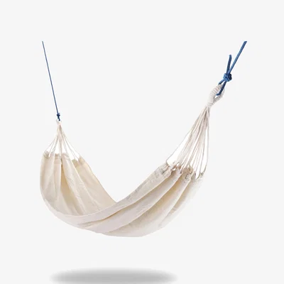 The Range Single Hammock with Travel Bag  Fittings Included - White