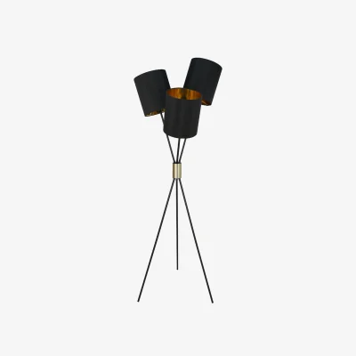 The Range Vanity Living Metal Tripod Floor Lamp - Black