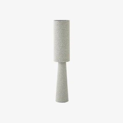 The Range Ash Grey Fleck Boucle Midi Floor Lamp - Grey