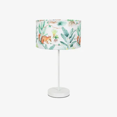 The Range Charlie White Table Lamp Jungle Shade - White / Bulb Included