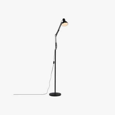 The Range Floor Lamp with Adjustable Swing Arm - Black