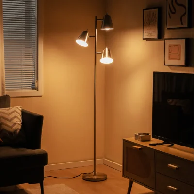 The Range Standing Reading Lamp - Silver